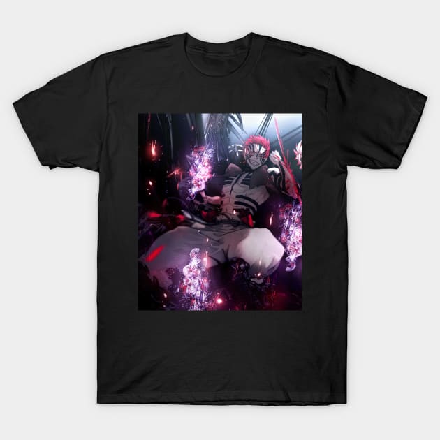 Blood Demon Akaza T-Shirt by Valoka